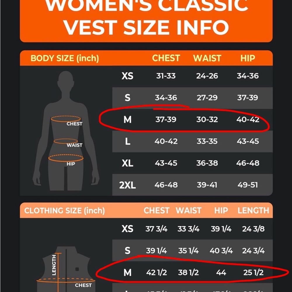 Ororo Women's Heated Vest - Black and Red - Picture 7 of 9